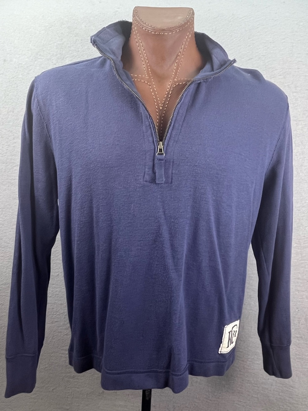 Blue Red Camel Quarter Zip Sweater